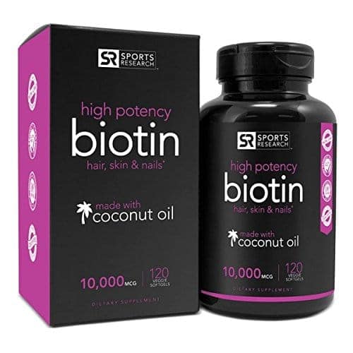 Biotin 10,000mcg in Cold-Pressed Organic Coconut - Hairlossable
